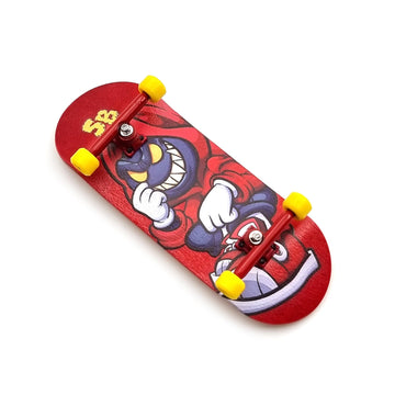 34mm x 96mm Pro Fingerboard Set-Up (Complete) | Real Wood Deck (5-Layers) | Pro Trucks with Lock-Nuts | Polyurethane Pro Wheels | Real Ball Bearings | Red Hoody  SPITBOARDS